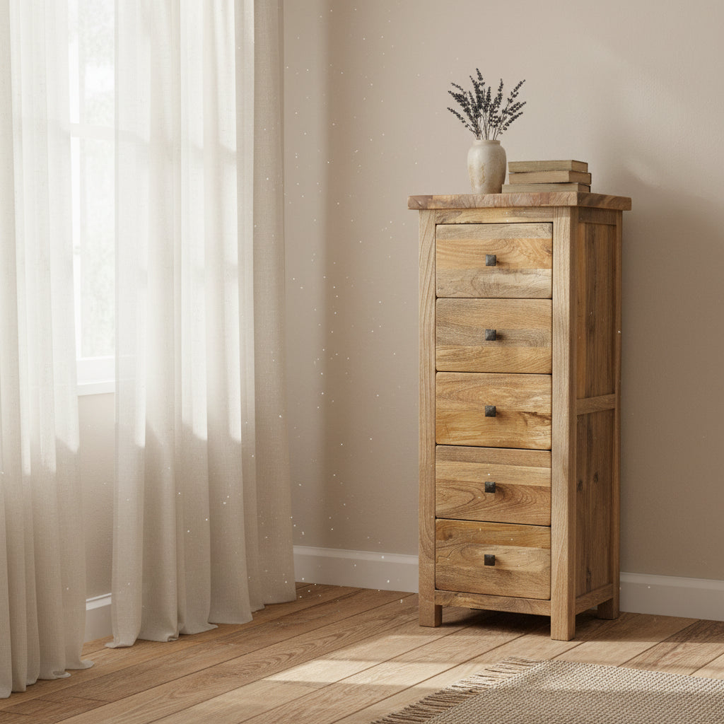 Foxglove Mango 5 Drawer Tall Boy
