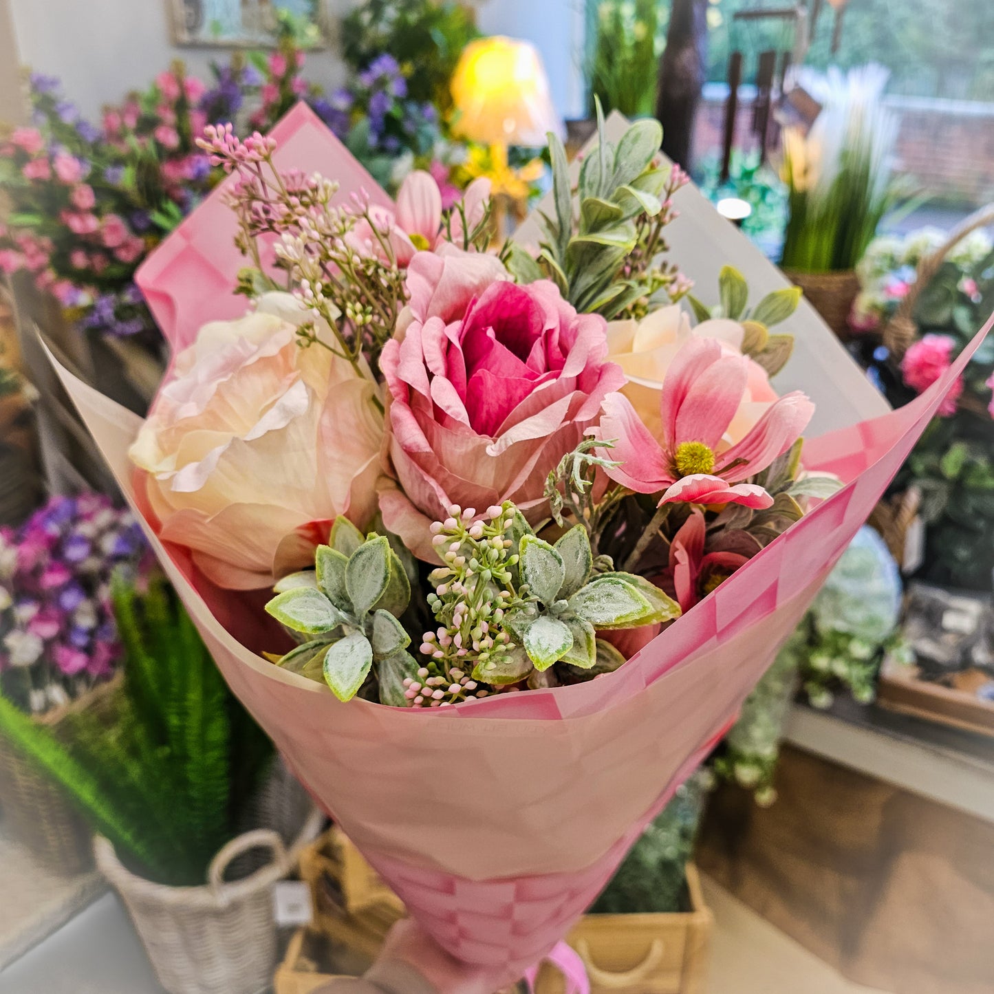 Artificial Bouquet No:012- Pinks