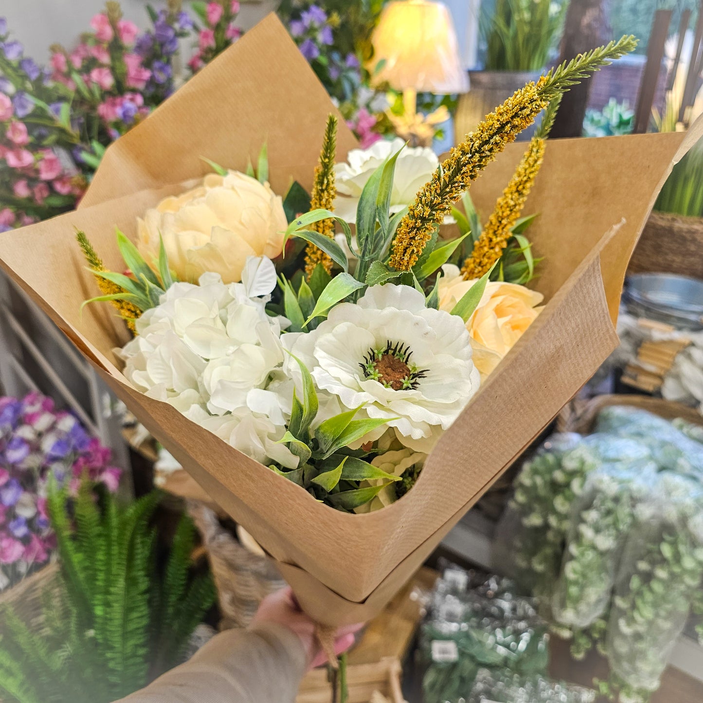 Artificial Bouquet No:018 - Peachy Yellows