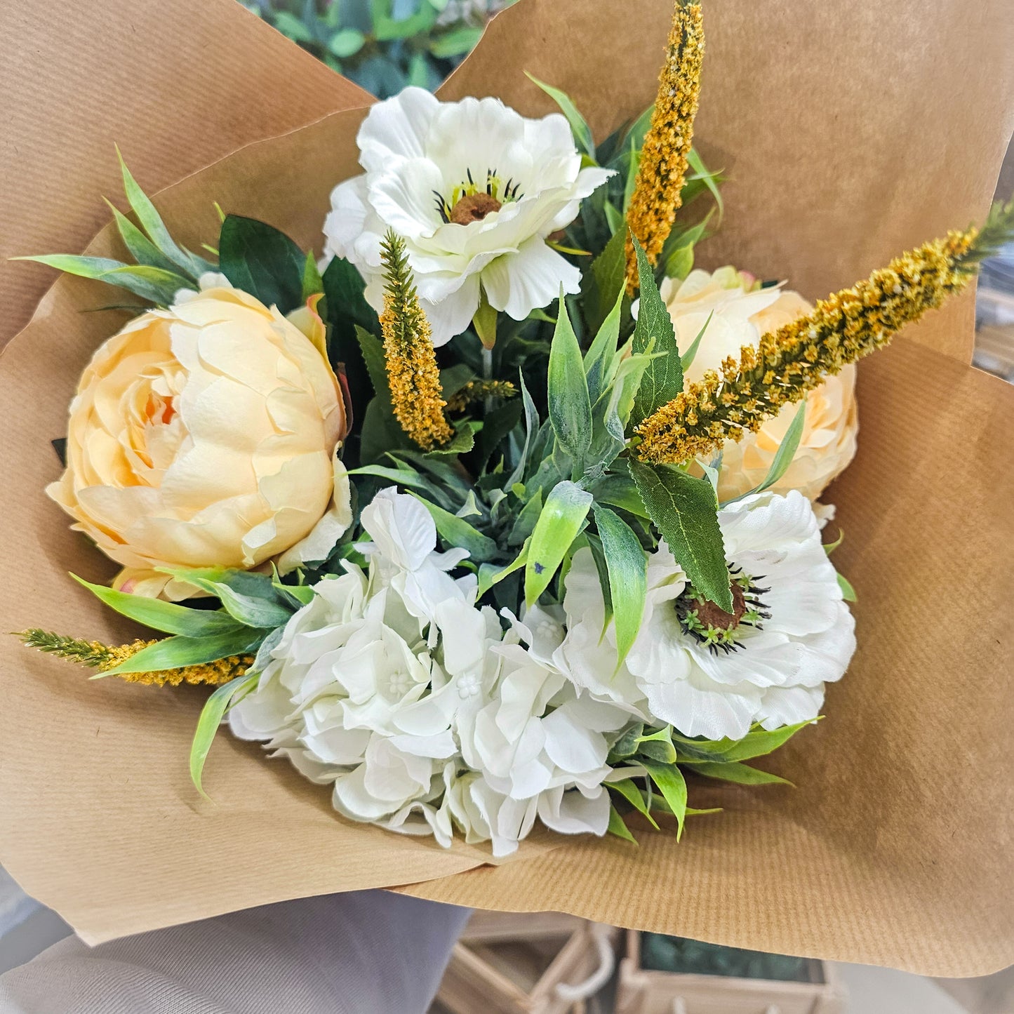 Artificial Bouquet No:018 - Peachy Yellows