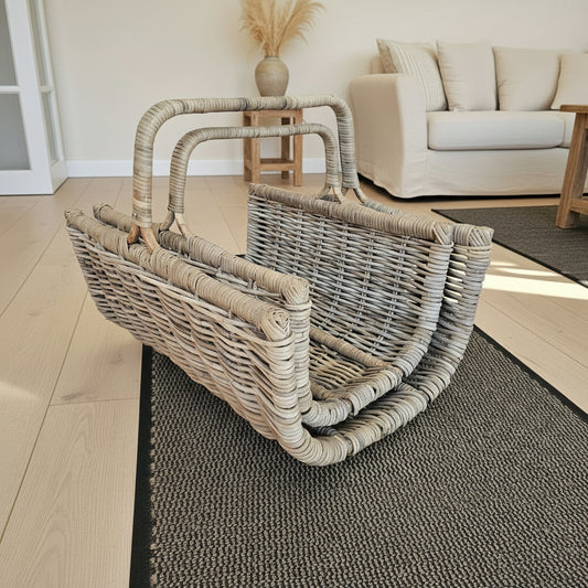 Glenweave Log Basket with Handle - 2 Sizes