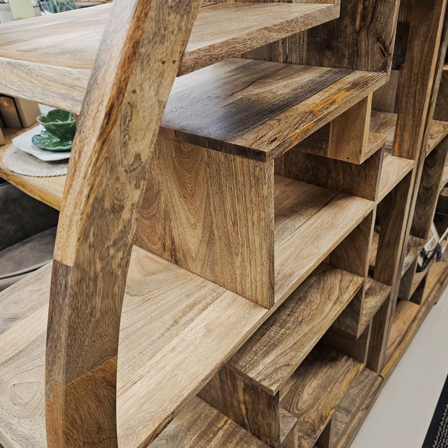 Scandi Mango Half Round Mango Display Cabinet