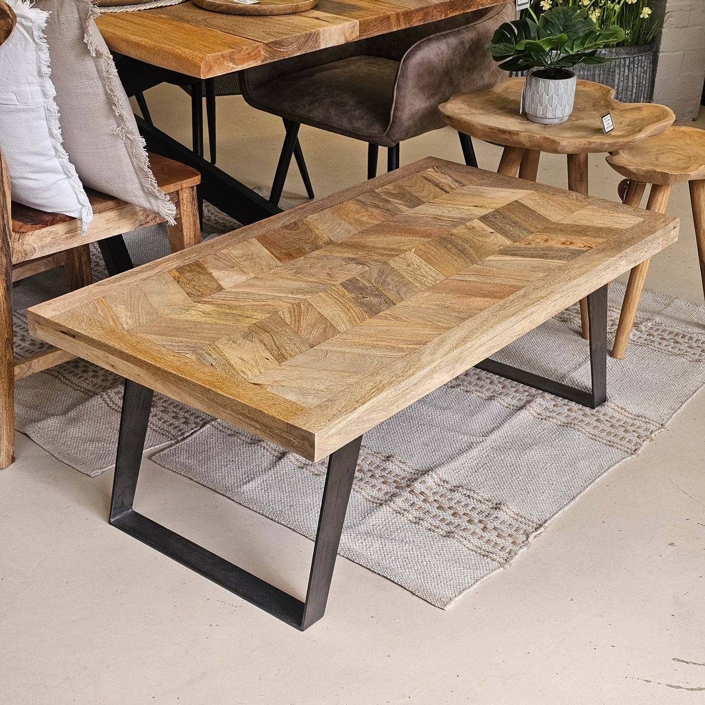 Herringbone Mango Coffee Table