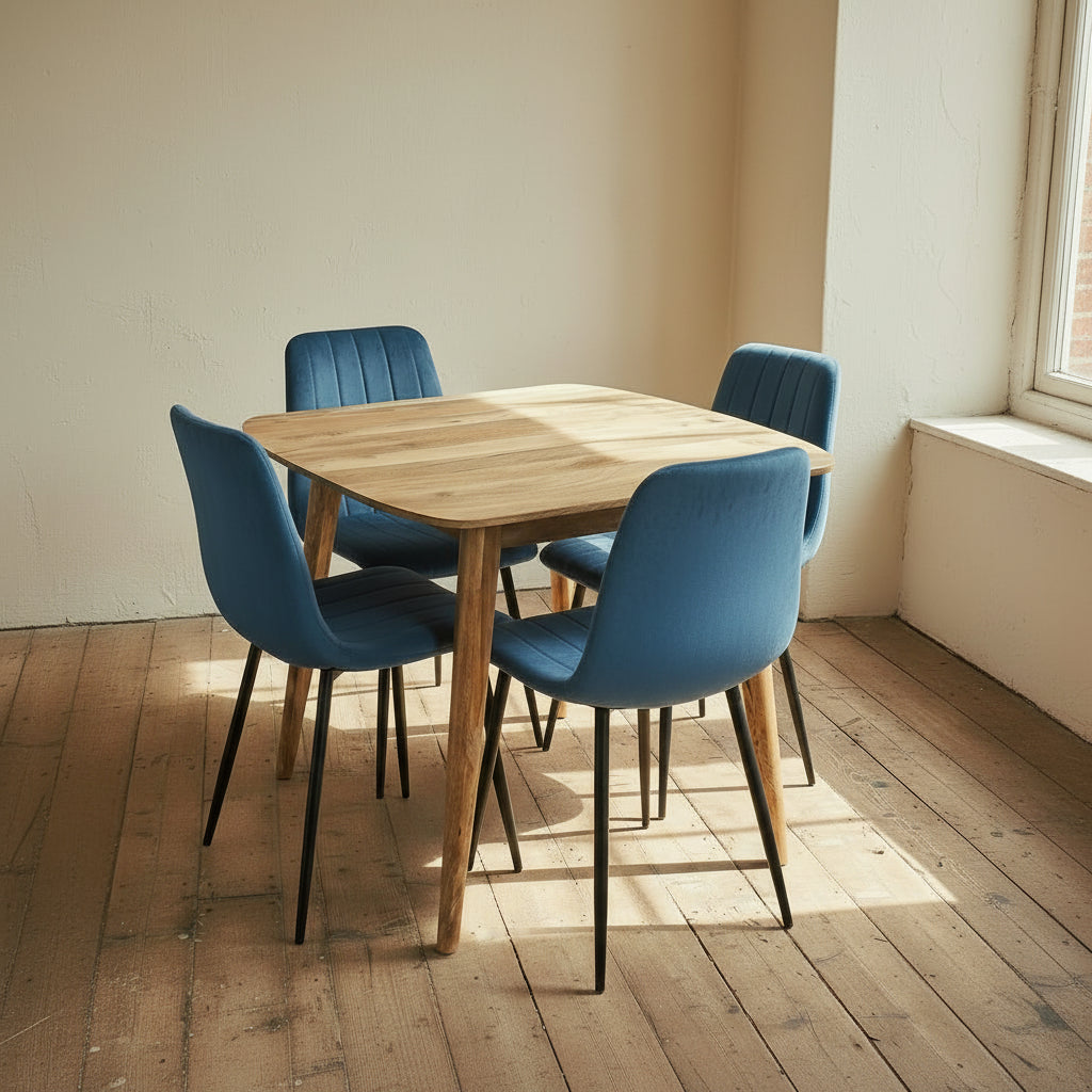 Scandi Mango Dining Table & Chairs - Set Deal
