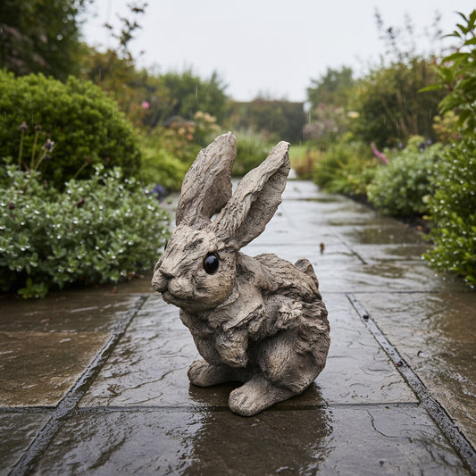 Driftwood Effect Small Rabbit Statue
