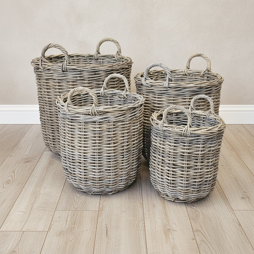 Glenweave Round Baskets with Ear Handles
