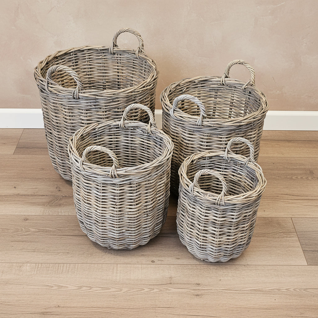 Glenweave Round Baskets with Ear Handles
