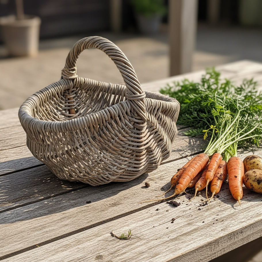 Glenweave Oval Trug with Hoop Handle