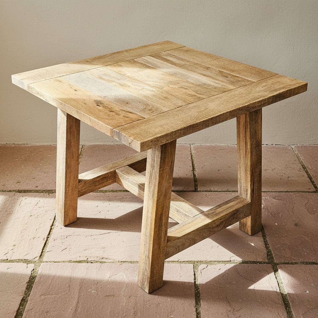 'Severn Mango' Square Dining Table 90X90