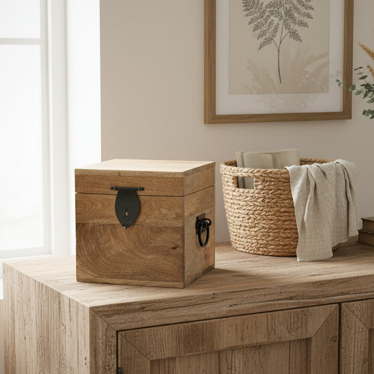 Solid Mango Square Chest Box