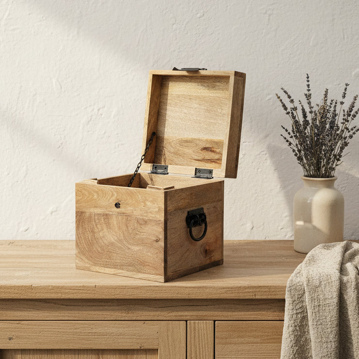 Solid Mango Square Chest Box
