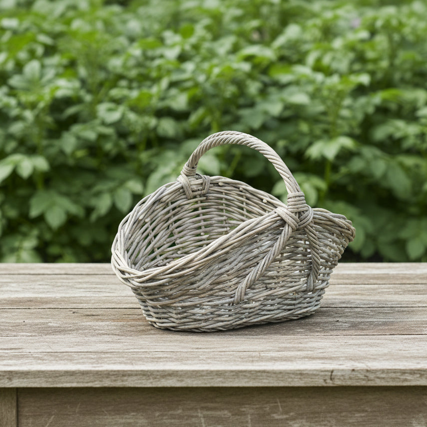 Glenweave Oval Potato Basket with Hoop Handle