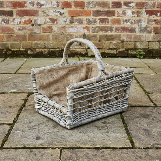 Glenweave Open Weave Hessian Lined Log Basket