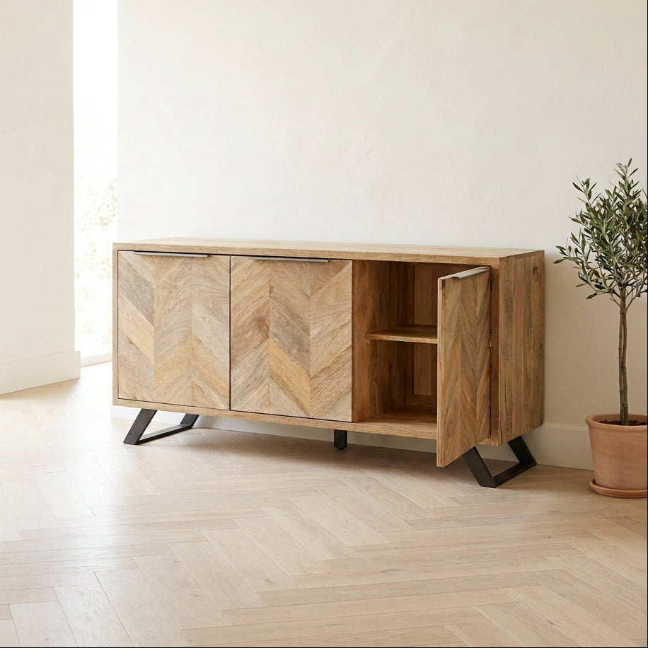 Herringbone Mango Large Sideboard
