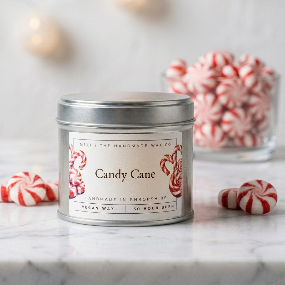 Candy Cane - Tinned Candle