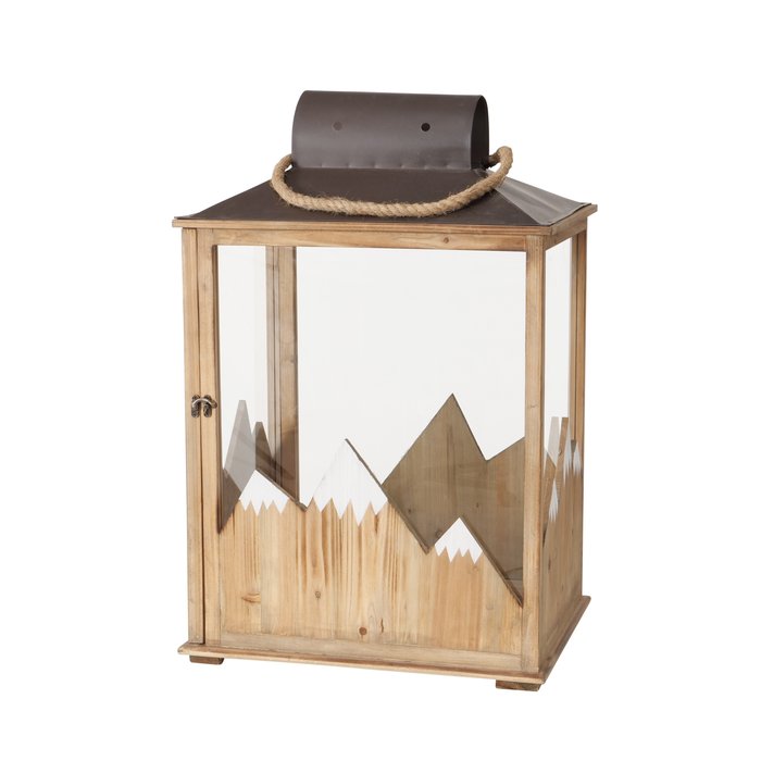 Wooden Mountain Lantern's with Metal Top