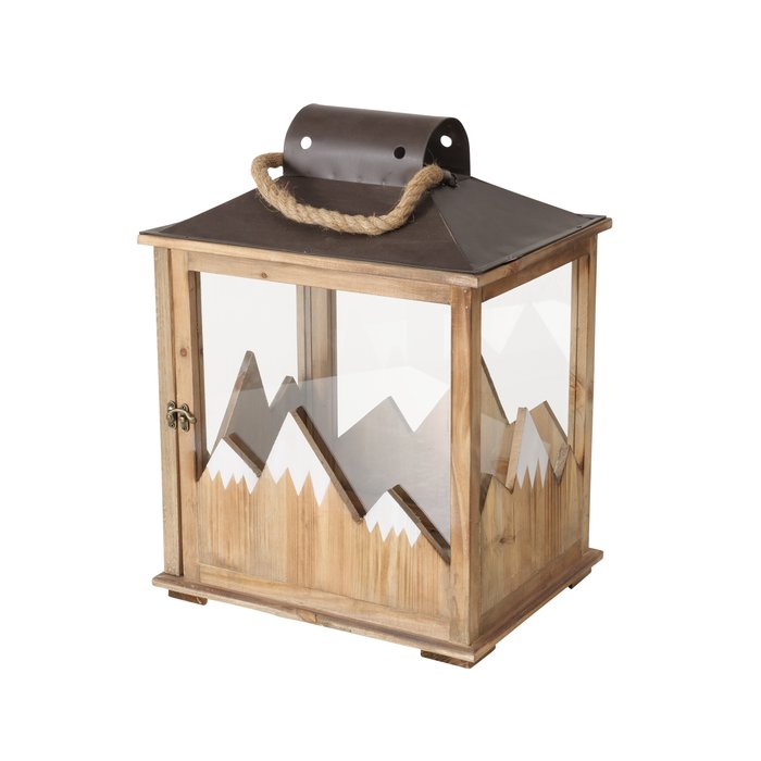 Wooden Mountain Lantern's with Metal Top