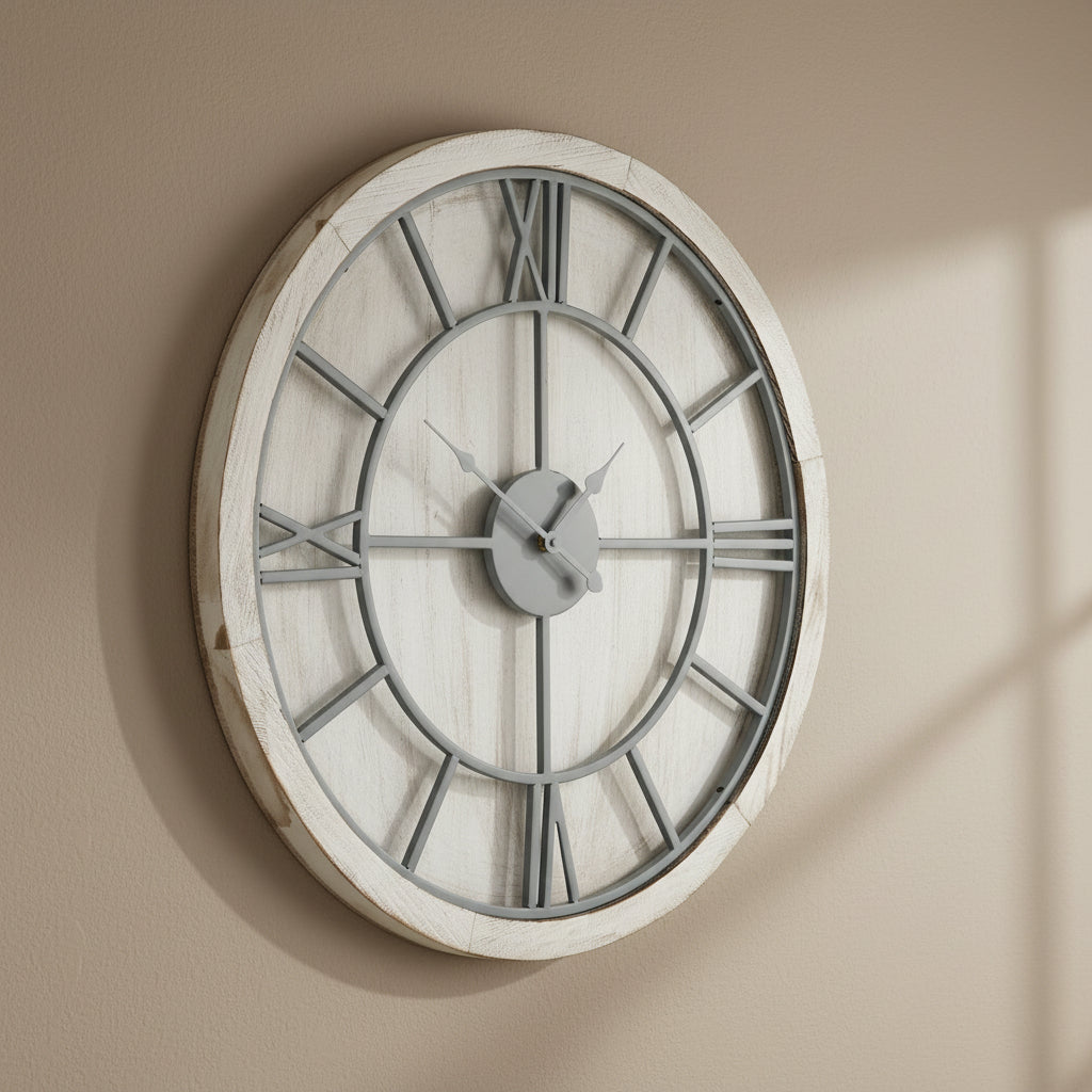 Williston White Wall Clock - 60cm