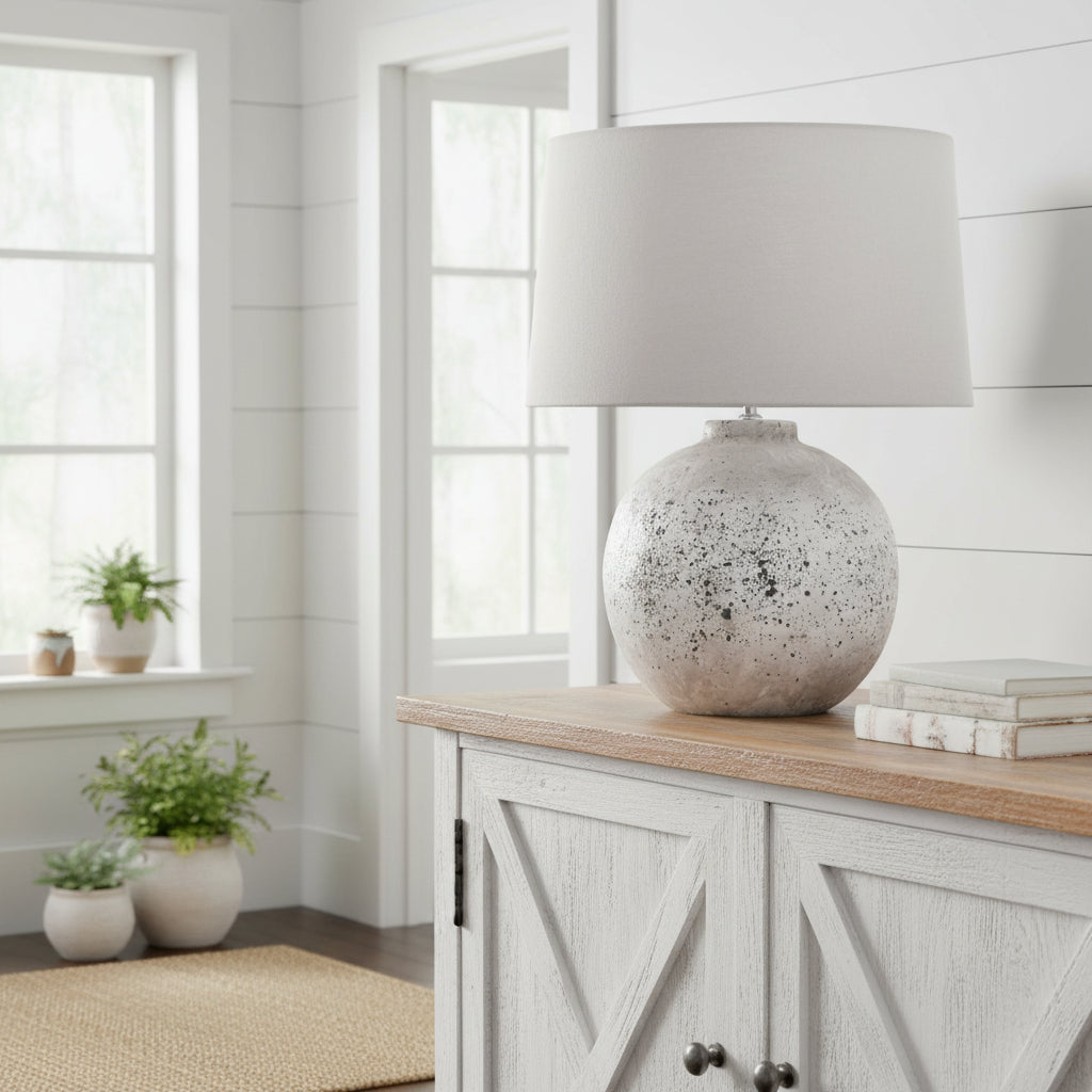 Giant Rustic Stoneware Lamp