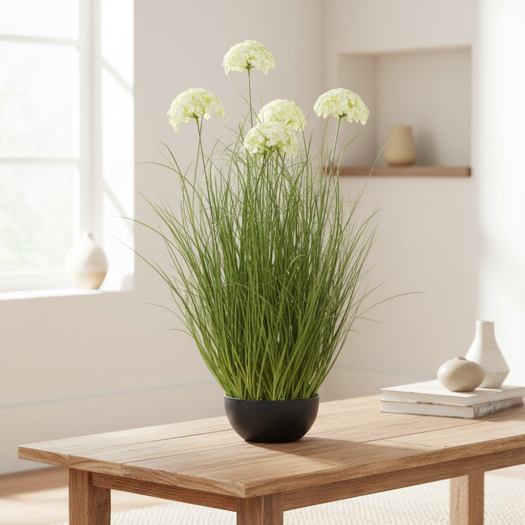 70cm Artificial Allium in Pot