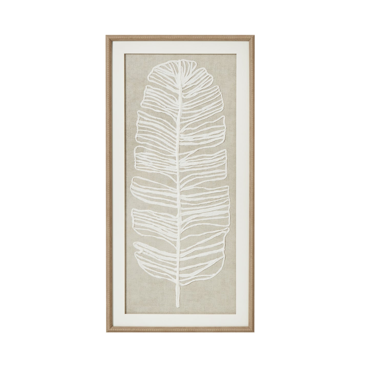 Large Feather Plume - Beaded Frame