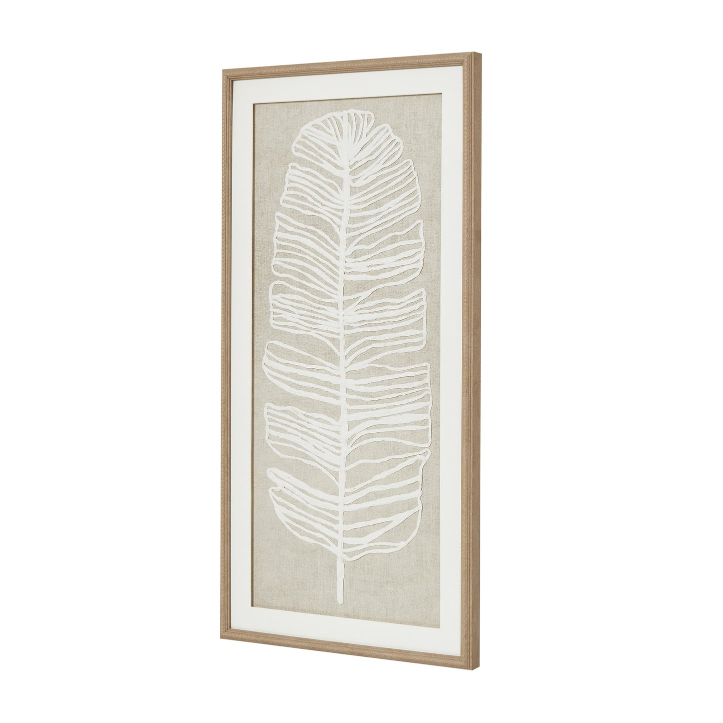 Large Feather Plume - Beaded Frame