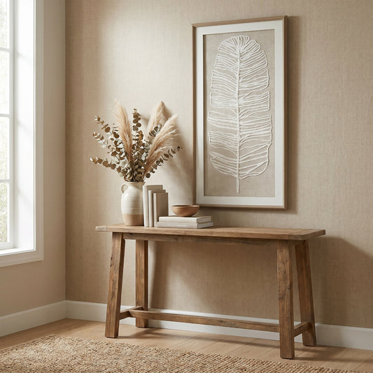 Large Feather Plume - Beaded Frame