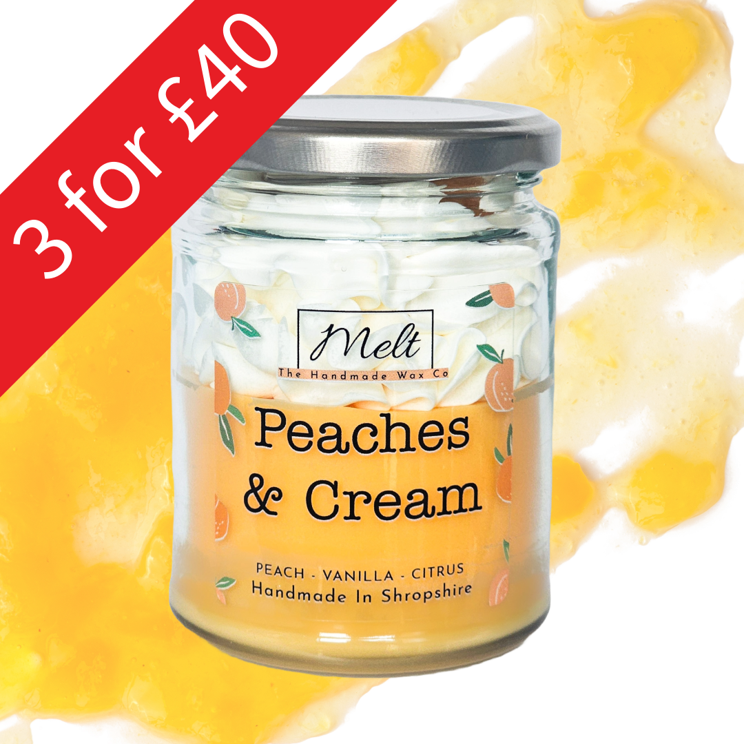 Peaches &  Cream - Jam Jar Candle