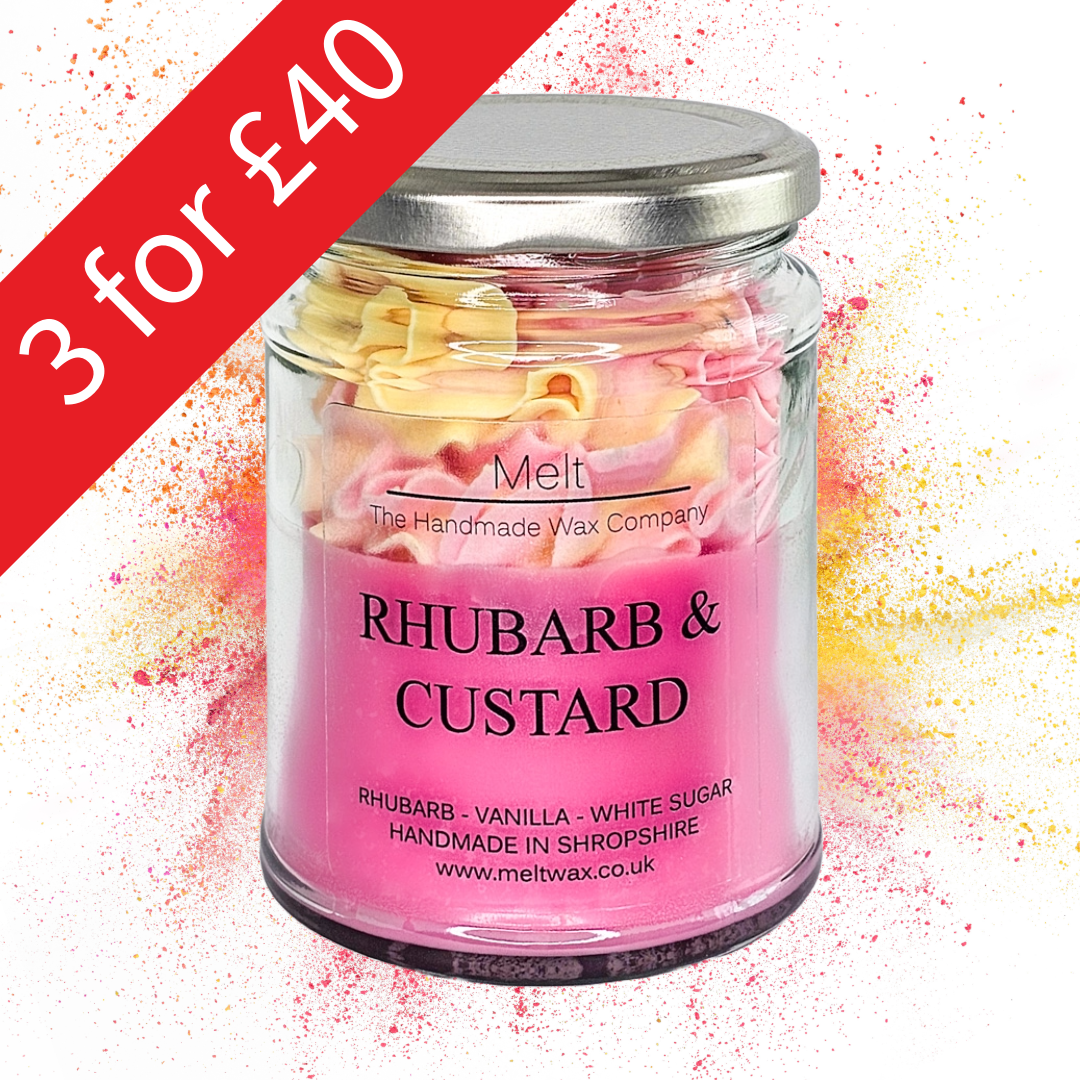 Rhubarb & Custard - Jam Jar Candle