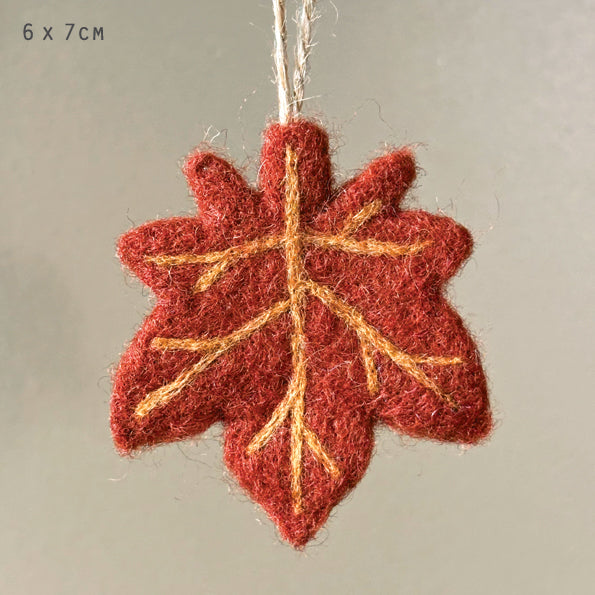 Handmade Felt Autumn Leaves