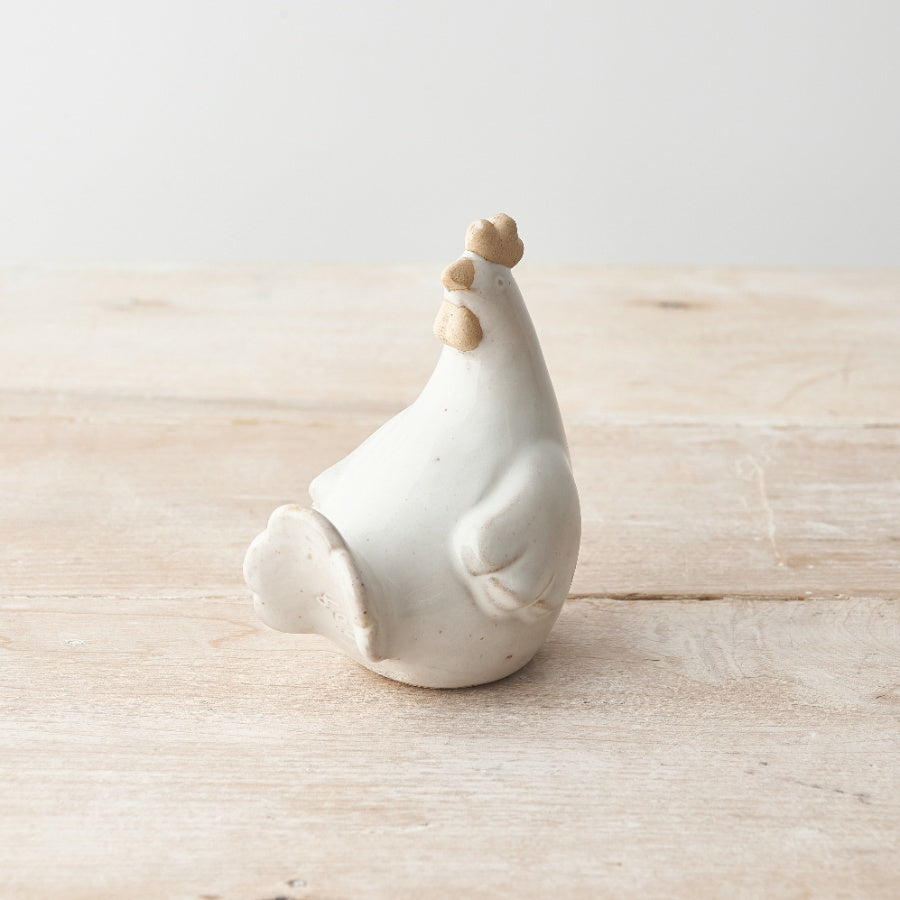 Ceramic Sitting Chicken Ornaments