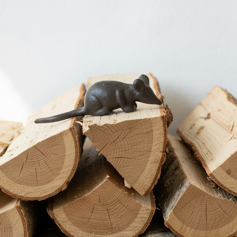 Small Cast Iron Mouse Ornament