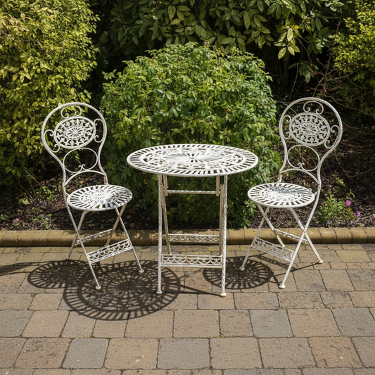 Bistro Set - Oval - Off-white