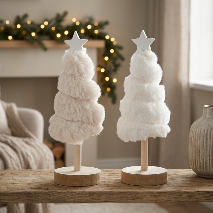 Fluffy Christmas Tree Ornaments