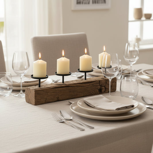 Recycled Wood Candle Holder