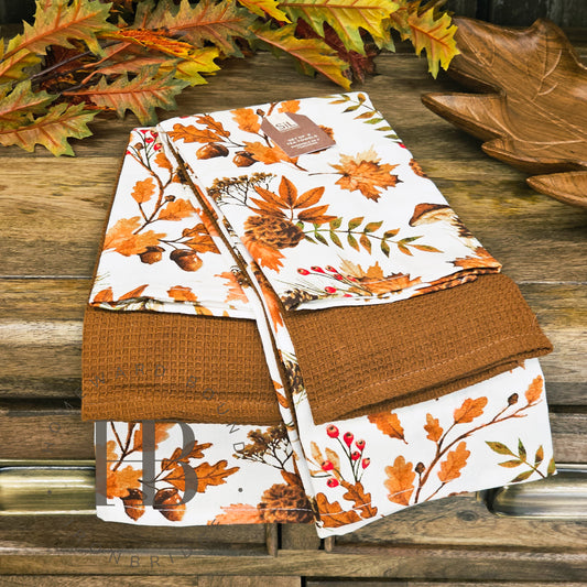 Autumn Tea Towels - Pack of Three