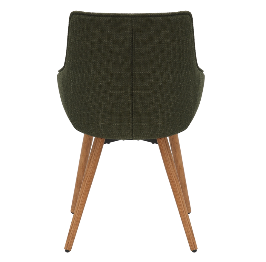 Premium Olive Green Twill Dining Chair