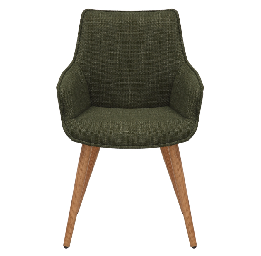 Premium Olive Green Twill Dining Chair