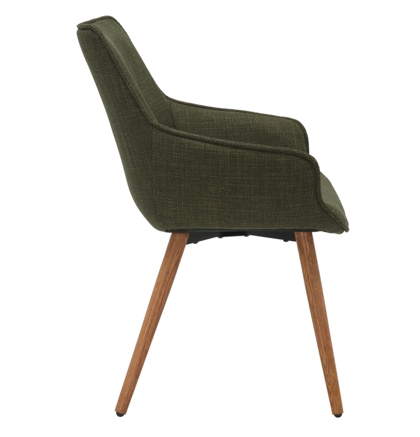 Premium Olive Green Twill Dining Chair