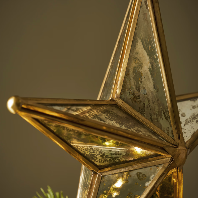Canterbury Antique Brass Star Tree Topper