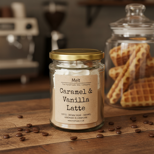 Caramel & Vanilla Latte - Jam Jar Candle