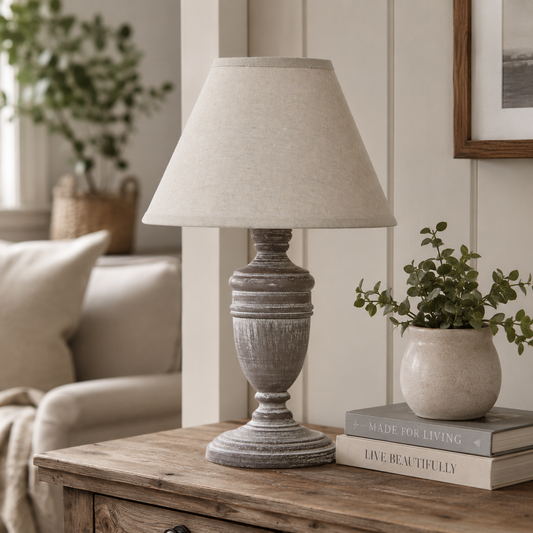 Small Wooden Metis Table Lamp