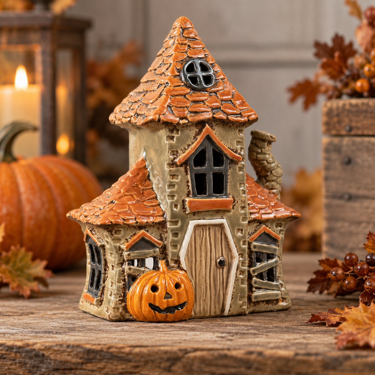 Spooky Autumn Candle House