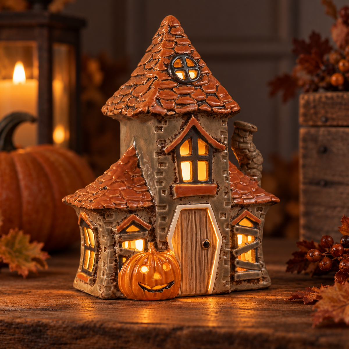 Spooky Autumn Candle House