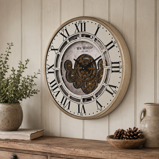 Widdop & Sons Moving Cog Clock - 60cm