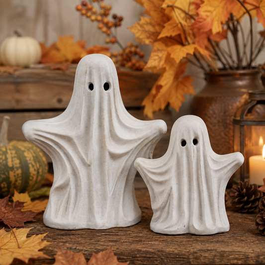 Concrete Ghost Ornaments