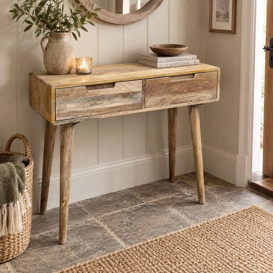 Scandi Mango Console Table