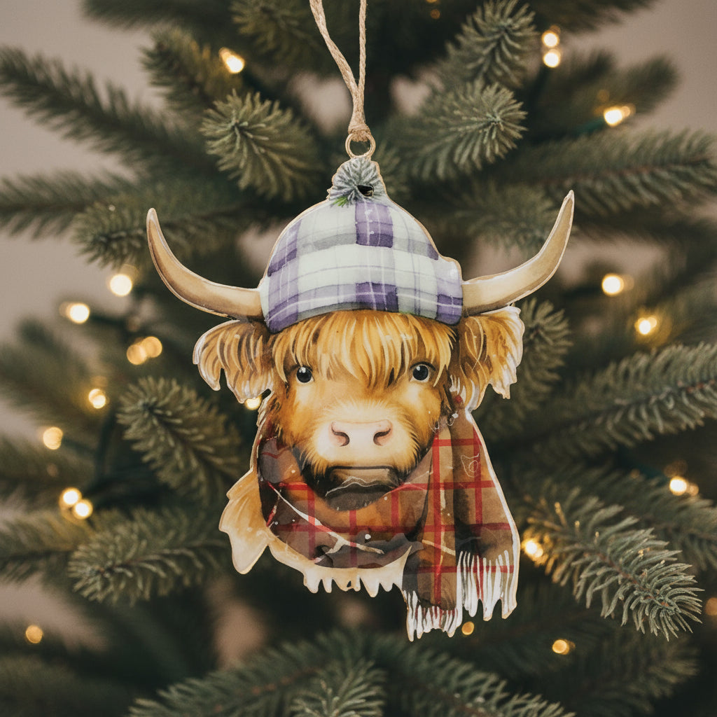 Large Highland Cow Decoration