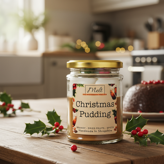 Christmas Pudding - Jam Jar Candle