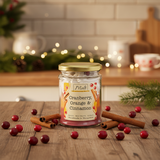 Cranberry, Orange & Cinnamon - Jam Jar Candle